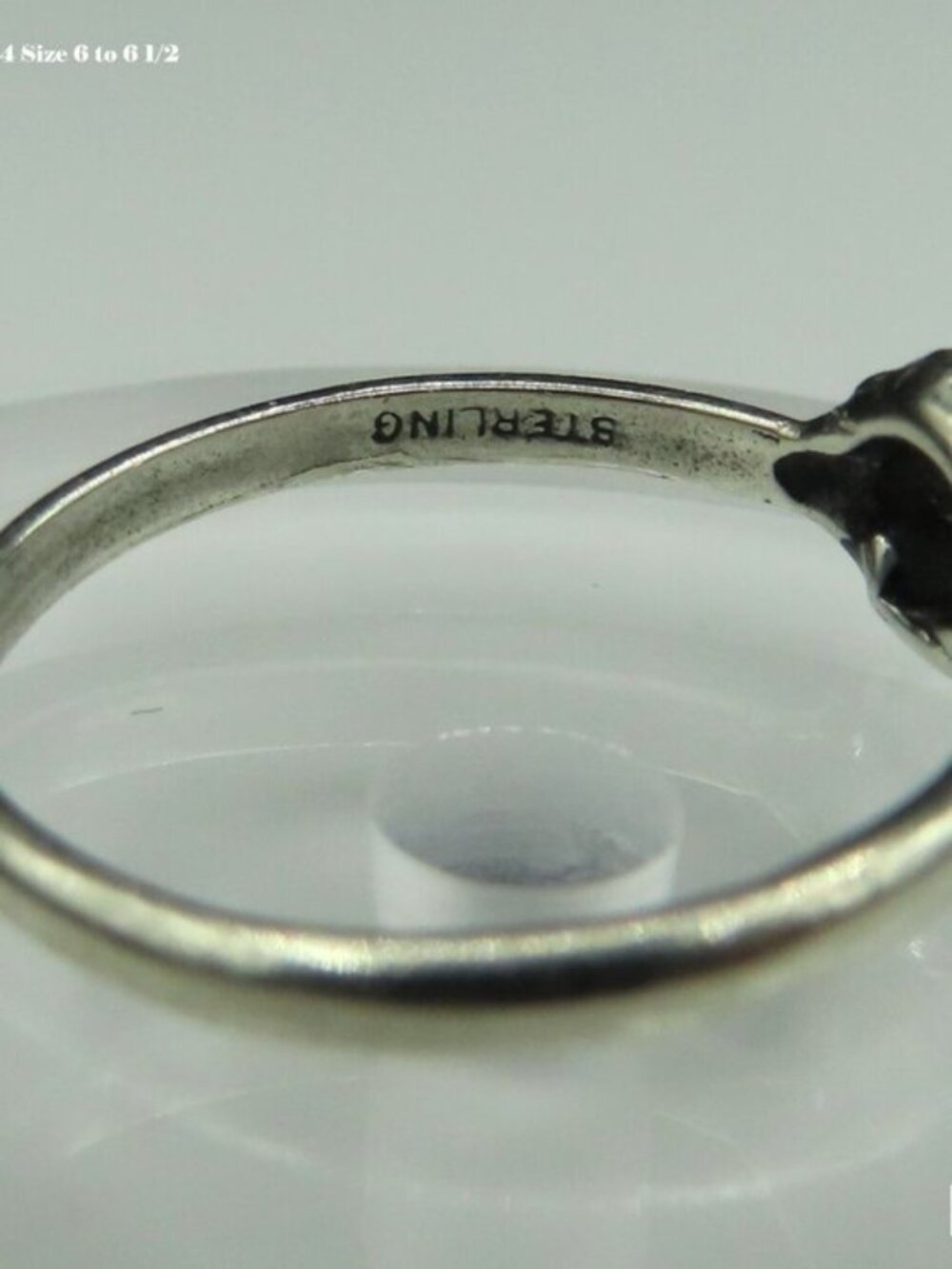 Sterling Silver Rings Set of 4 Size 6 to 6.5 - Picture 7 of 14